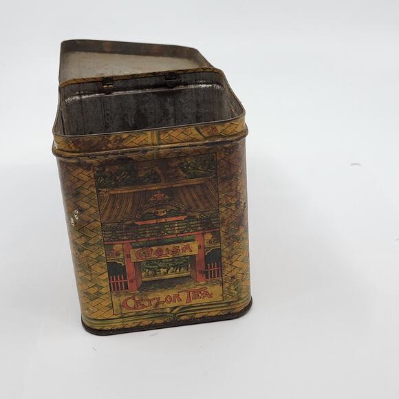 Vintage Choisa Ceylon Tea S.S. Pierce Co. Tin Boston. - Picture 3 of 12